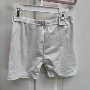 Feoeor Girls 5 - 6 Kids White Elastic Waist Bike Gymnastics Shorts